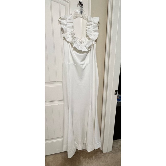 Cololura Sexy Long Off Shoulder Ruffles Stringy Selvedge Mermaid Bodycon Dress - Picture 2 of 15